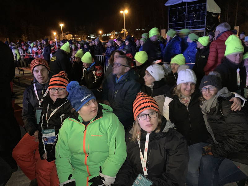 Feiern bei den Special Olympics National Wintergames